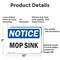 Signmission Mop Sink, 10 in W x Rectangle, Aluminum OS-2PACK-NS-A-710-L-14248 - alternate 7